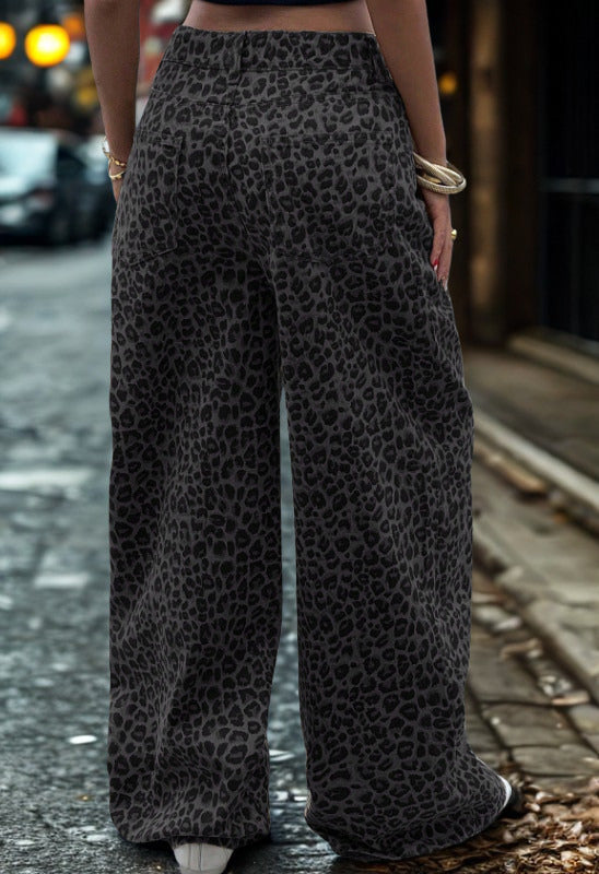 Loose Leopard print Jeans