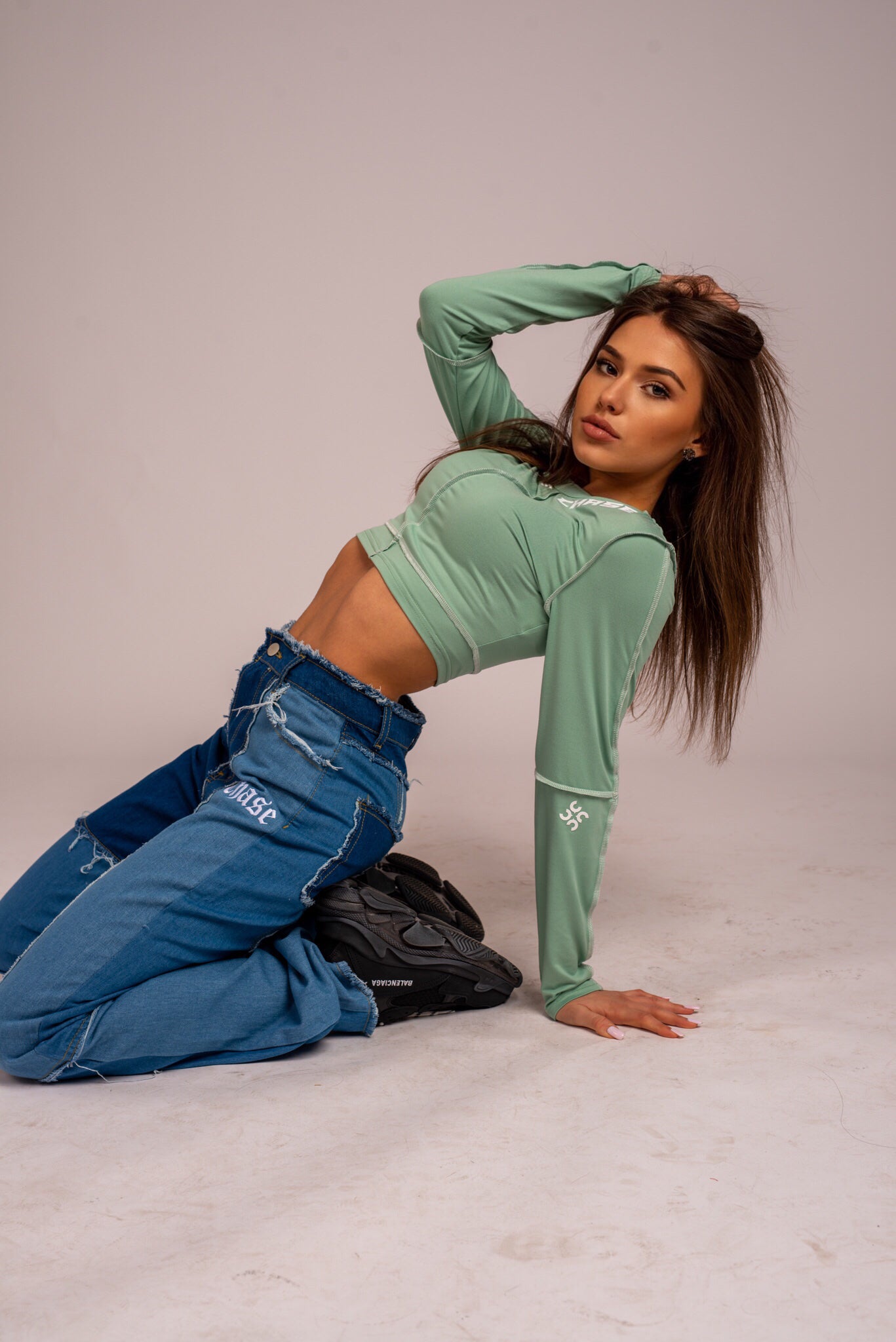 Women's Mint Green Crop Top