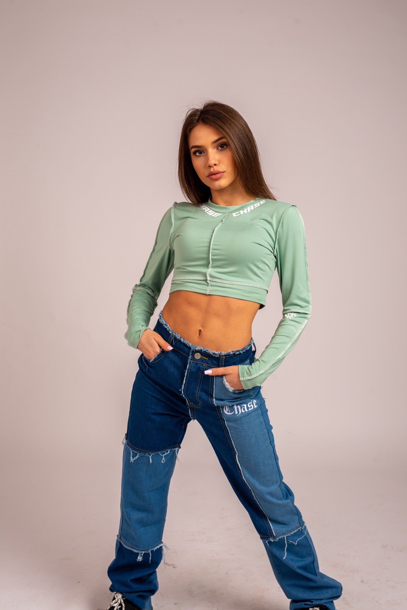 Women's Mint Green Crop Top