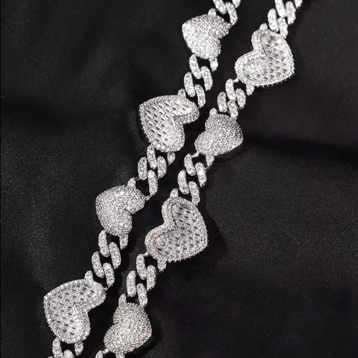 "Heartless" Chain with CZ Stones