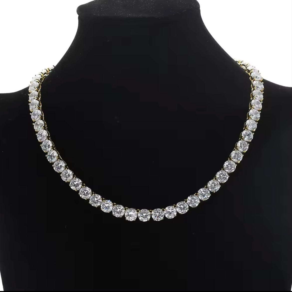 8mm Tennis Chain Men's Single Row Chain Necklace