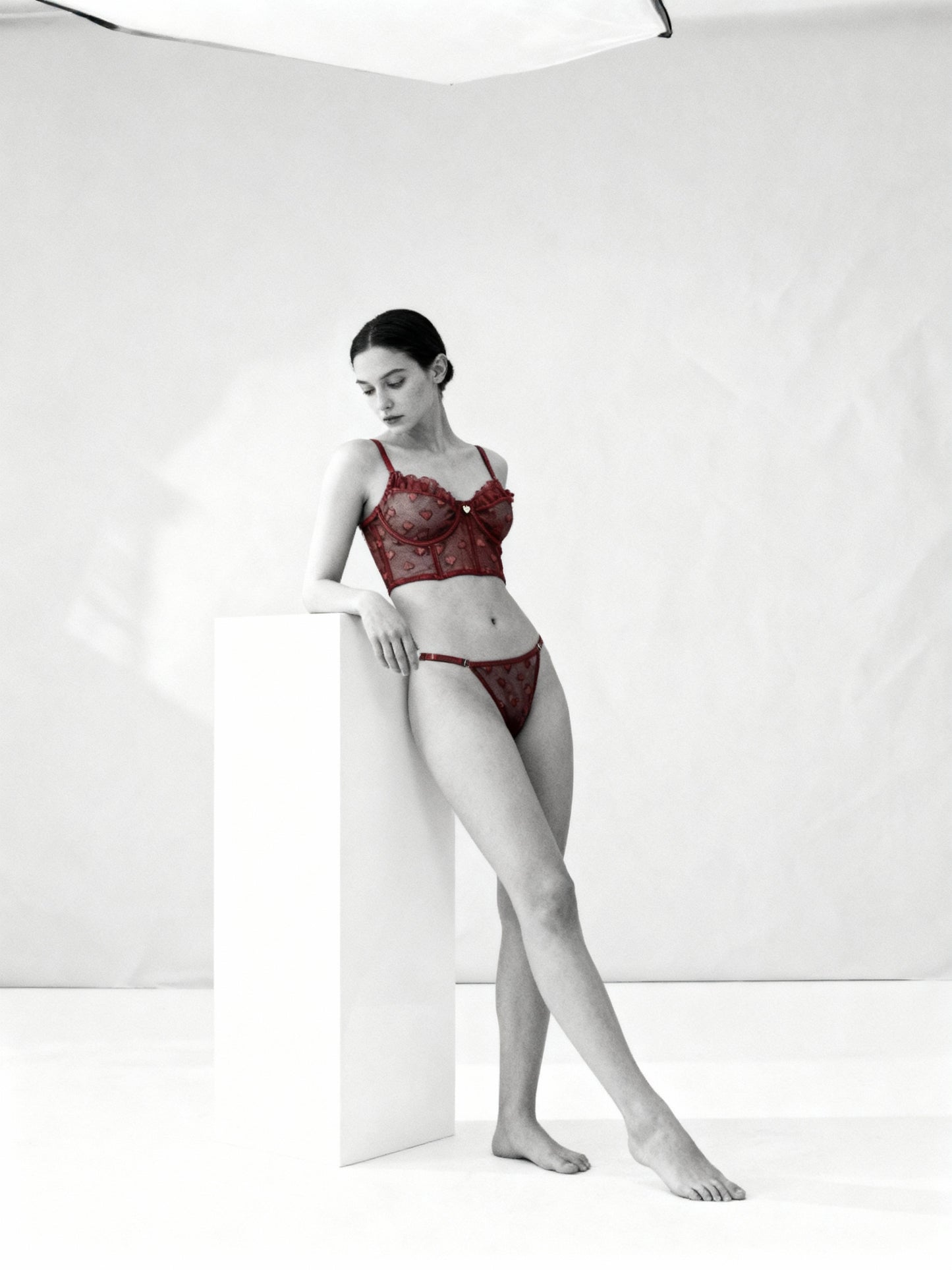 Red Hearts Lingerie Set